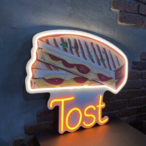 NEON LED UV BASKILI TOST(60X50CM)