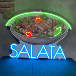 NEON LED UV BASKILI SALATA(92X65CM)