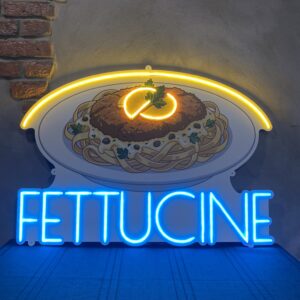 NEON LED UV BASKILI FETTUCINE(93X64CM)