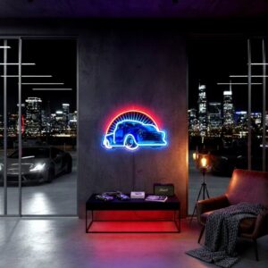 NEON LED UV BASKILI KAMYONET