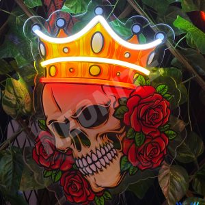 NEON LED UV BASKILI KURU KAFA