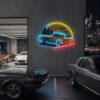 NEON LED UV BASKILI KLASİK ARABA