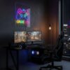 NEONİTE 'GAME ON OYUN KOLU' IŞIKLI NEON LED DEKORATİF DUVAR TABELASI