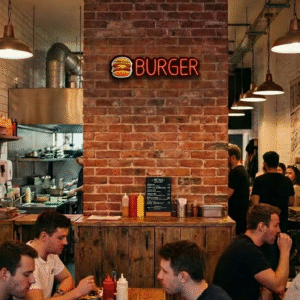 NEON LEON BURGER(56x16CM)