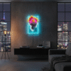 NEON LED UV BASKILI DONUT KURU KAFA