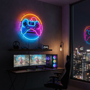 NEON LED UV BASKILI OYUN KONSOLU