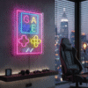 NEONİTE 'GAME ATARİ ŞEKİLLİ' IŞIKLI NEON LED DEKORATİF DUVAR TABELASI