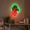 NEONİTE 'UV BASKILI KALP' IŞIKLI NEON LED DEKORATİF DUVAR TABELASI