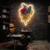 NEONİTE 'UV BASKILI TATTOO STUDIO-2' IŞIKLI NEON LED DEKORATİF DUVAR TABELASI